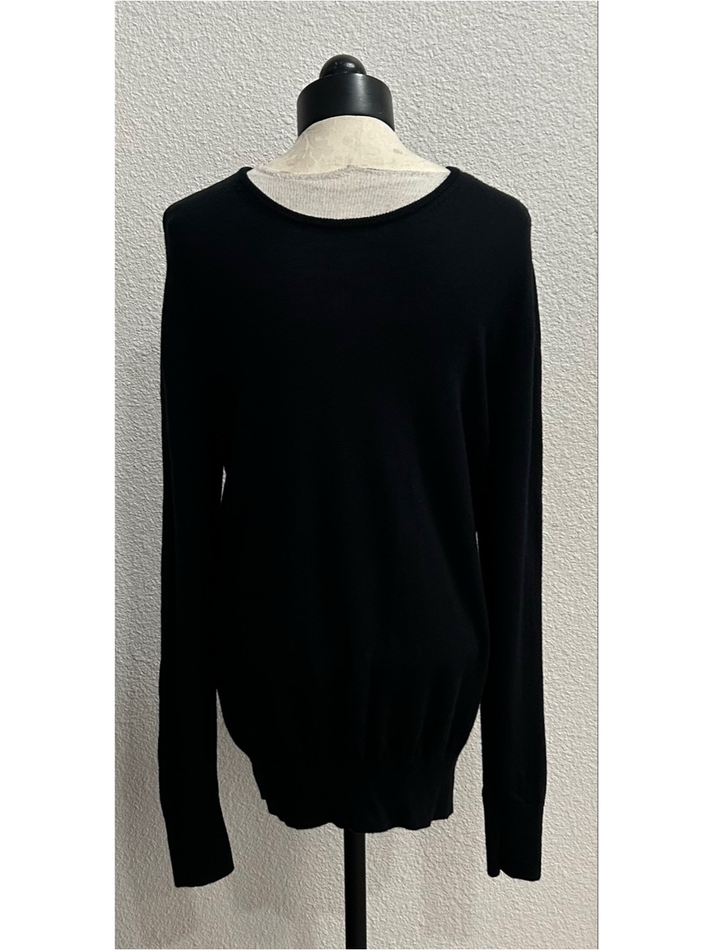 Bonobos Sweater Men’s Sz Medium Black Merino Wool Crewneck Lightweight Pullover